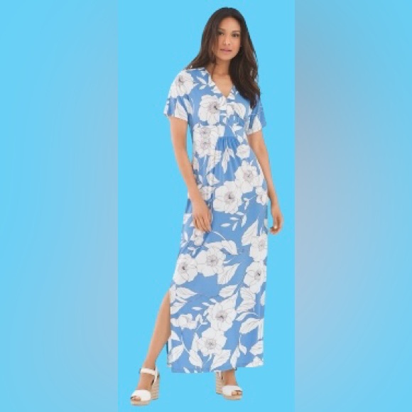 London Times Dresses & Skirts - 🩵 LONDON TIMES!! DROP SHOULDER MAXI DRESS! LIKE NEW! SIZE 2X